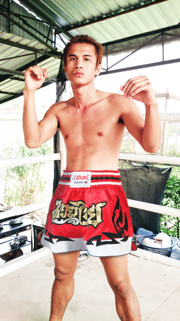 Xthai Short de Boxe Thai Tribal Rouge