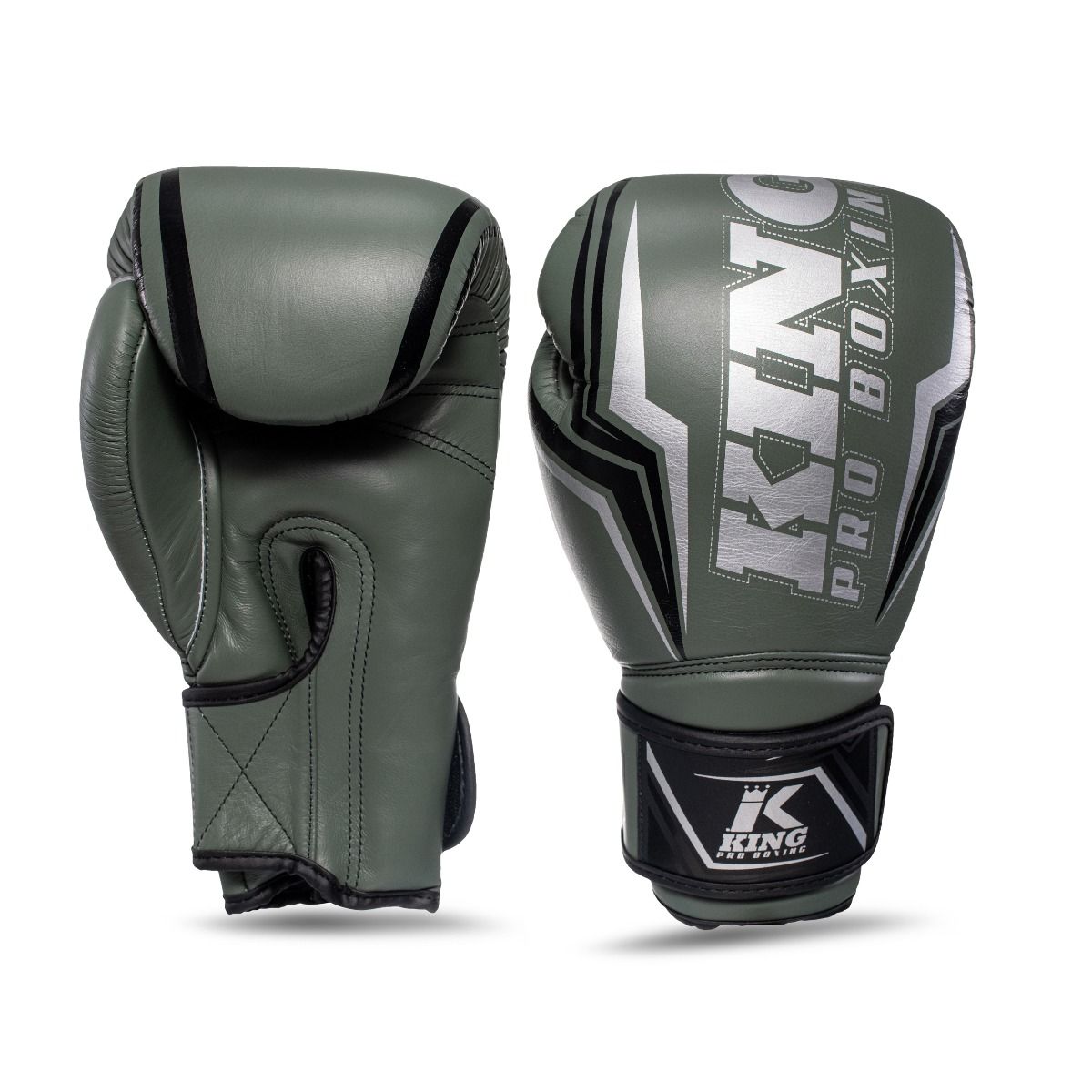 Gants de boxe Venum Elite - Noir/Argent/Kaki