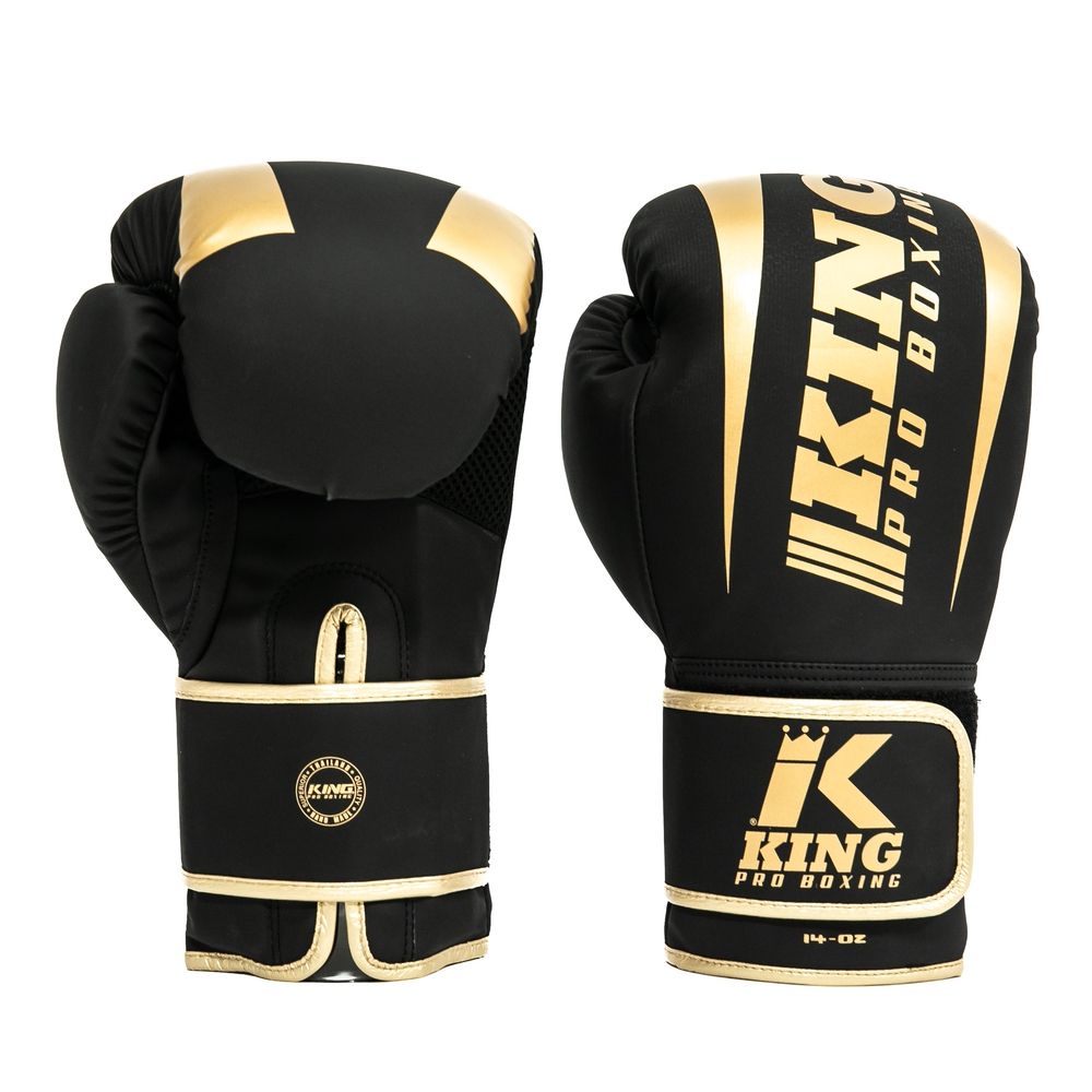 Gants de Boxe KING PRO BOXING REVO noir/or - Asia Sport